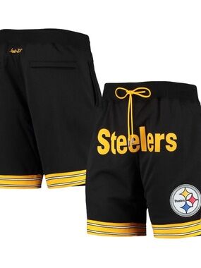Pittsburgh Steelers Mitchell & Ness Just Don Gold Rush shorts NWT XL